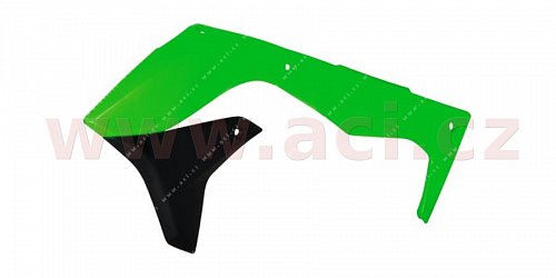 spoilery chladiče Kawasaki, RTECH (neon zelené-černé, pár)
